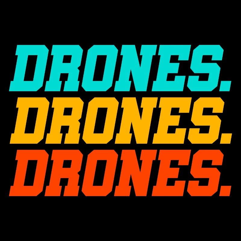 Retro Graphic Drone Flying Quadcopter Pilot RC Dro