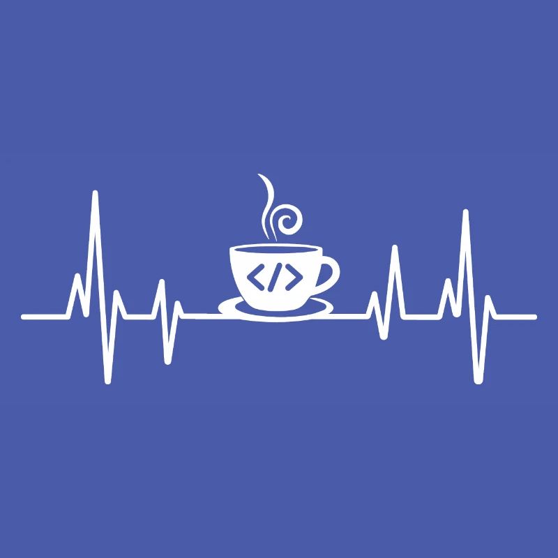 Kaffee-Codierung Heartbeat Coder Entwickler Nerd Coffe