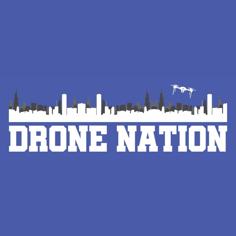 Drone Nation Graphic Drone Flying Quadcopter Pilot