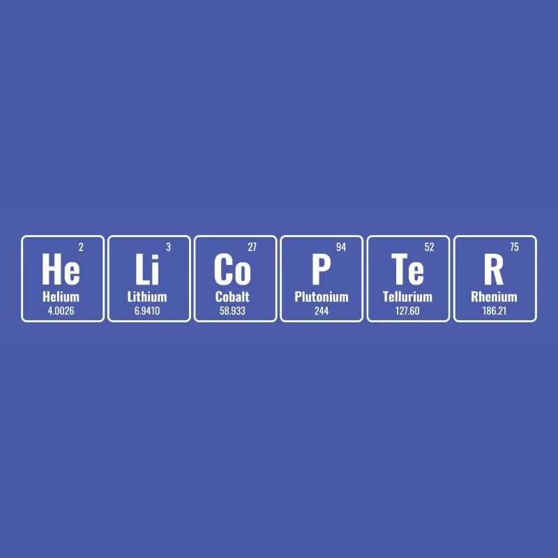 Periodisches System der Elemente Hubschrauberpilot Chop
