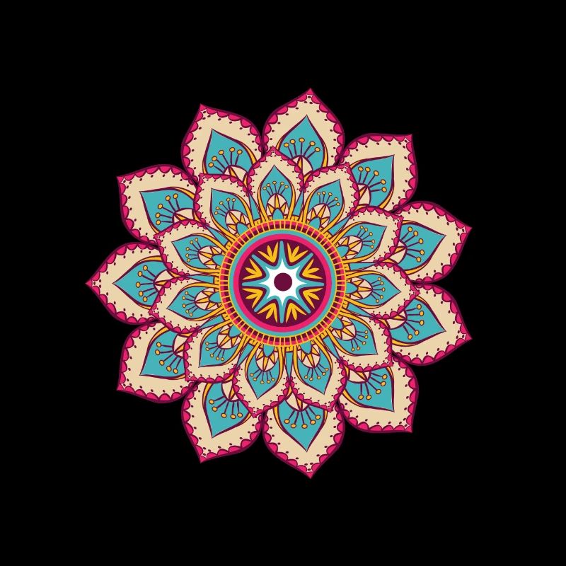 Circle mandala icon flower Cool shape sign