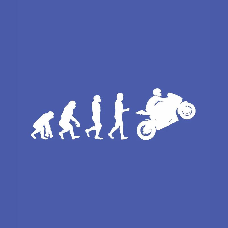 Evolution Motorrad Biker Mopped Motorradfahrer