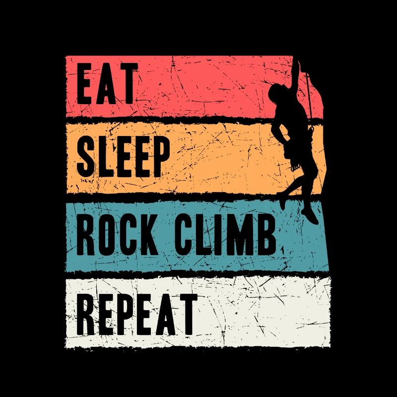 Kletterer Geschenk Eat Sleep Rock Climb Repeat