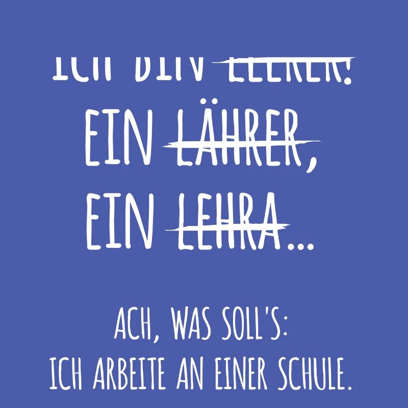 Ich bin Lehrer Lehrerin Schule Beruf Geschenk