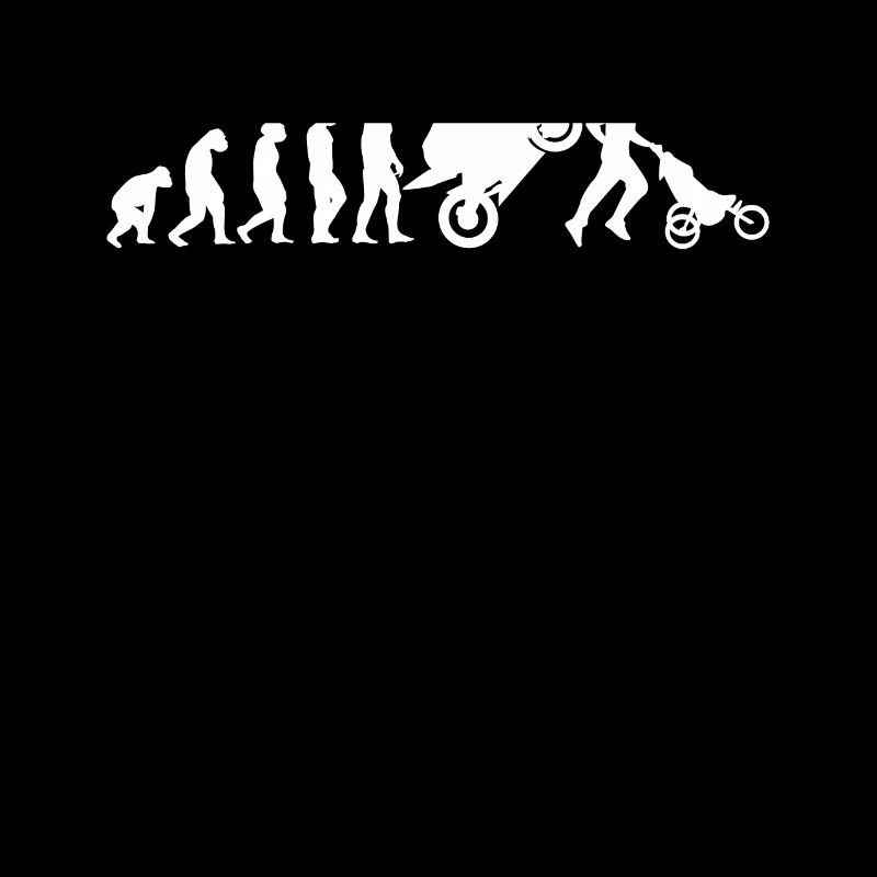 Motorradfahrer Evolution Papa Motorrad Jogger