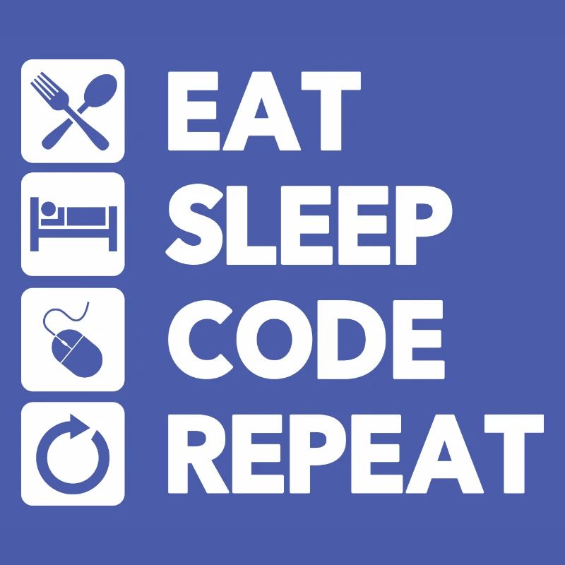 Eat Sleep Code Repeat Coder Programmer Software De
