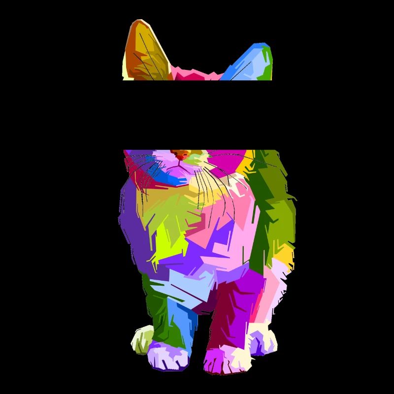Chat coloré
