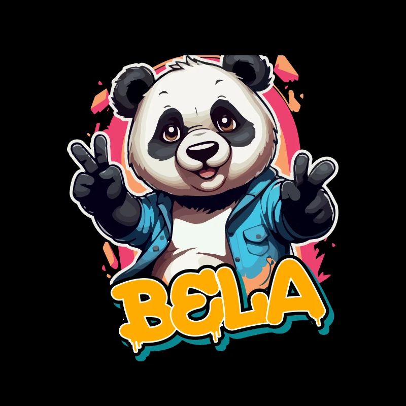 BELA - Beau prénom de garçon avec un panda cool