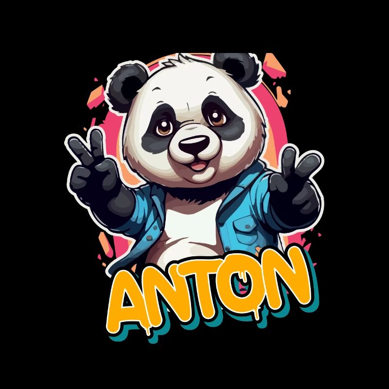 ANTON - Beau nom de garçon avec PANDA cool