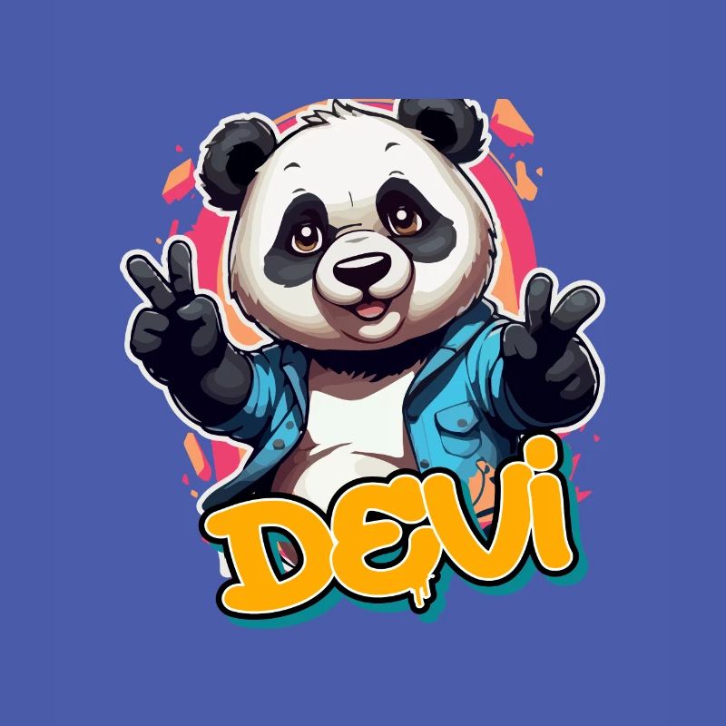 DEVI - Handsome boy name with cool panda