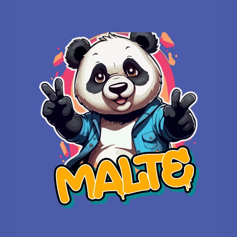 MALTE - Handsome boy name with cool panda
