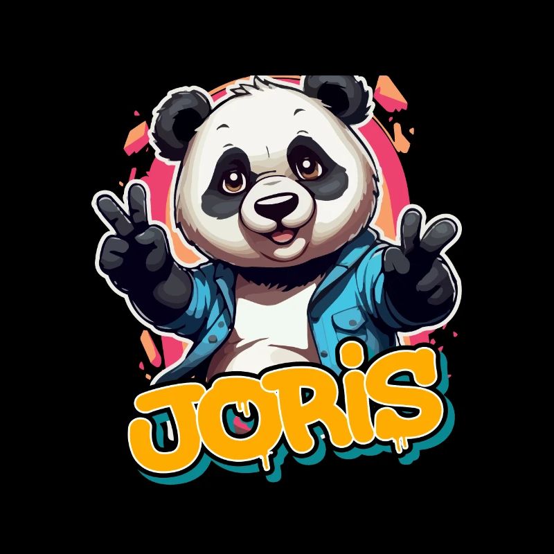 JORIS - Beau prénom de garçon avec un panda cool