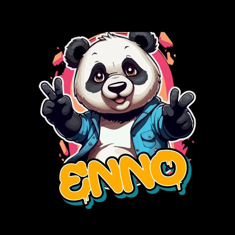 ENNO - Handsome boy name with cool panda