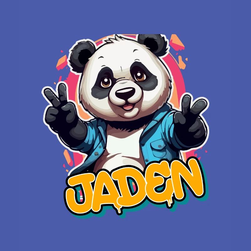 JADEN - Handsome boy name with cool panda