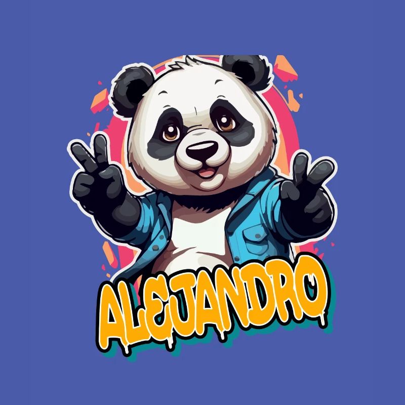 ALEJANDRO - Handsome Boy Name with Cool Panda