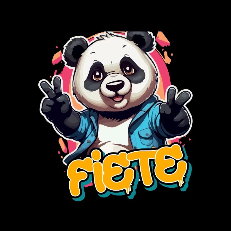 FIETE - Beau prénom de garçon avec panda cool