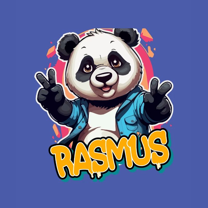 RASMUS - Handsome boy name with cool panda