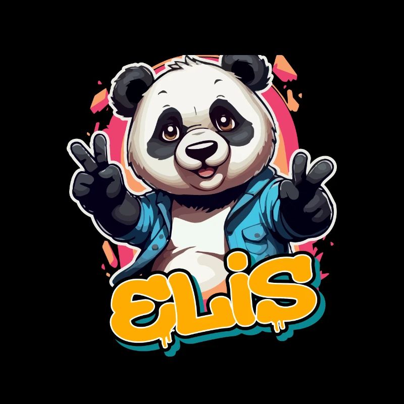 ELIS - Beau nom de garçon avec Cool Panda