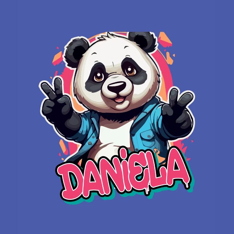 DANIELA - Schöner Mädchen Name mit coolem Panda