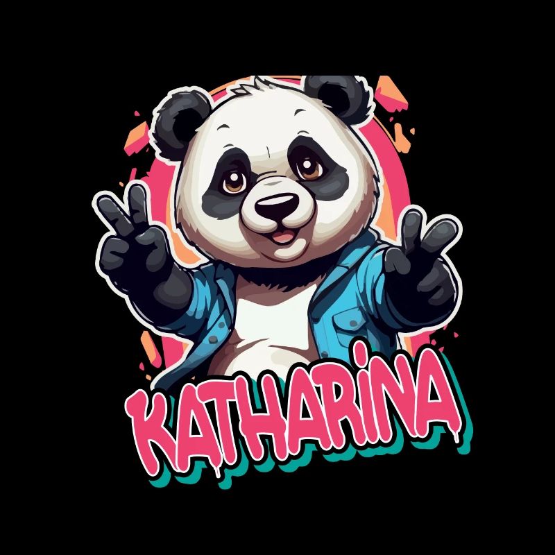 KATHARINA - Schöner Mädchen Name mit coolem Panda