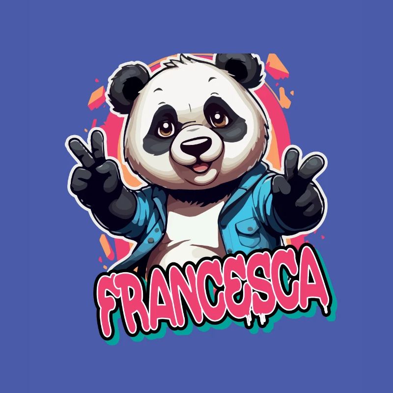 FRANCESCA - Schöner Mädchen Name mit coolem Panda
