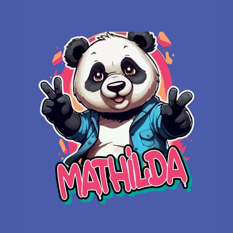 MATHILDA - Schöner Mädchen Name mit coolem Panda