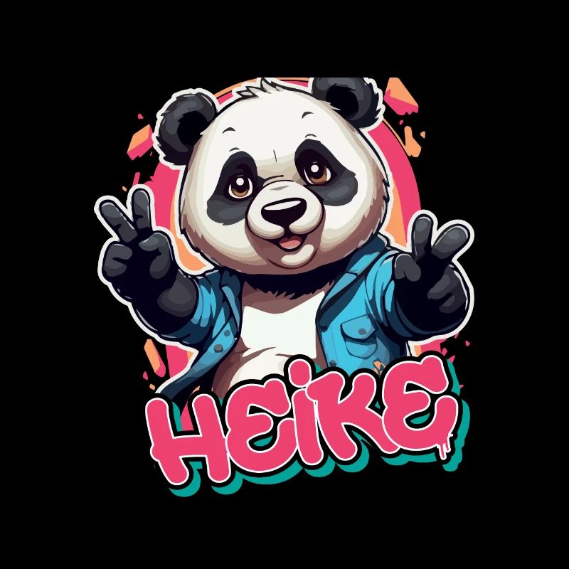 HEIKE - Schöner Mädchen Name mit coolem Panda