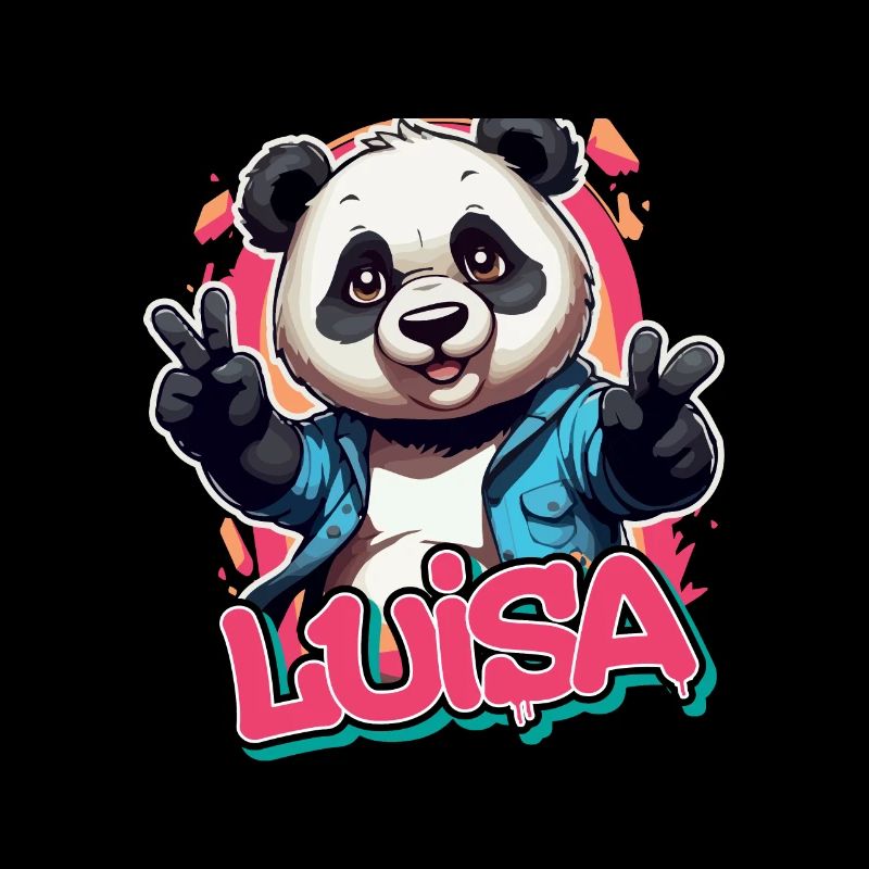 LUISA - Schöner Mädchen Name mit coolem Panda