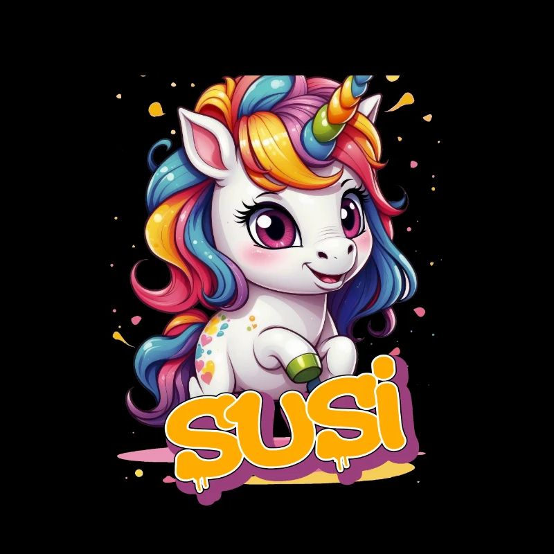 SUSI - Schöner Mädchen Name mit süßem Einhorn