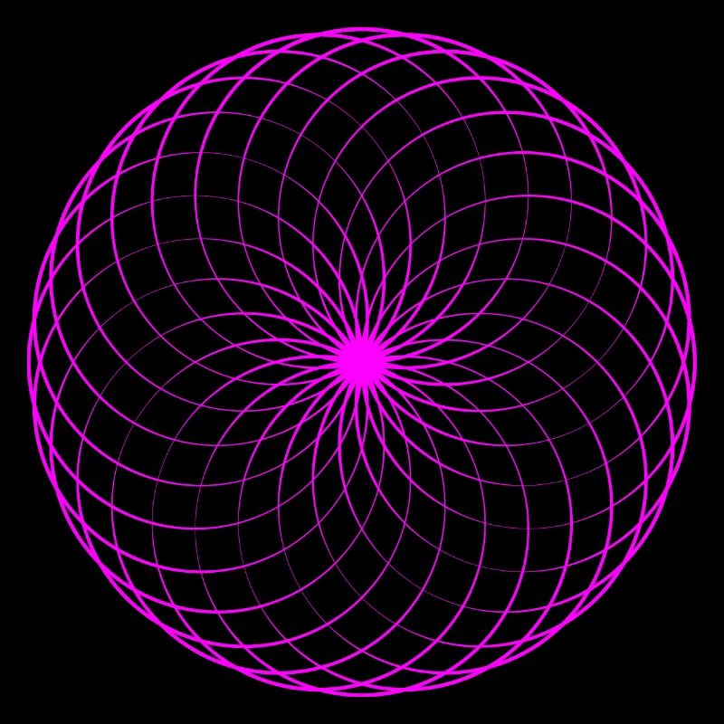 Neon spiral net torus