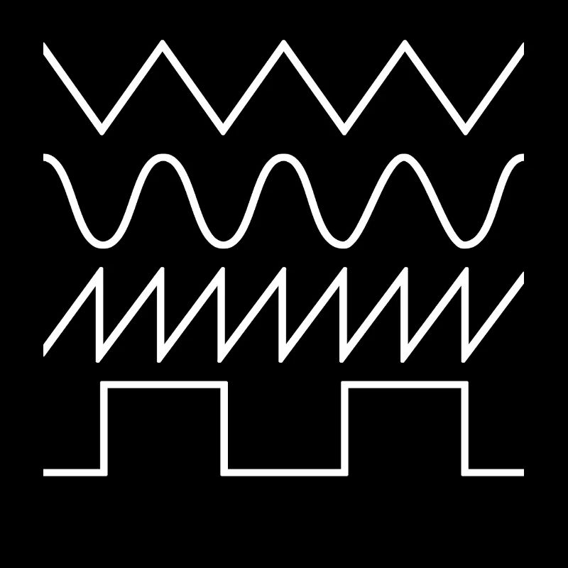 Synthesizer Waveforms (white font) #2