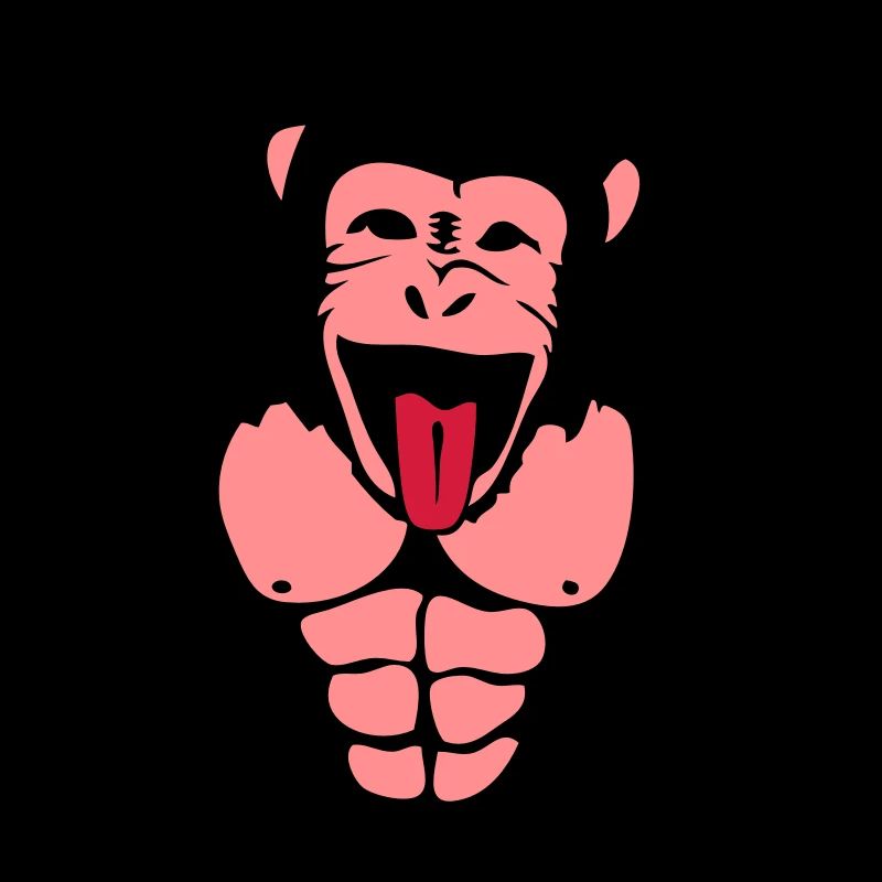 singe gorille monkey tete4 corps muscle1