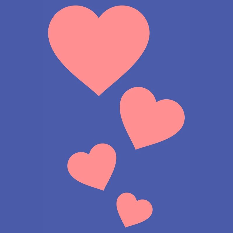 Quatre coeurs - conception de la Saint-Valentin