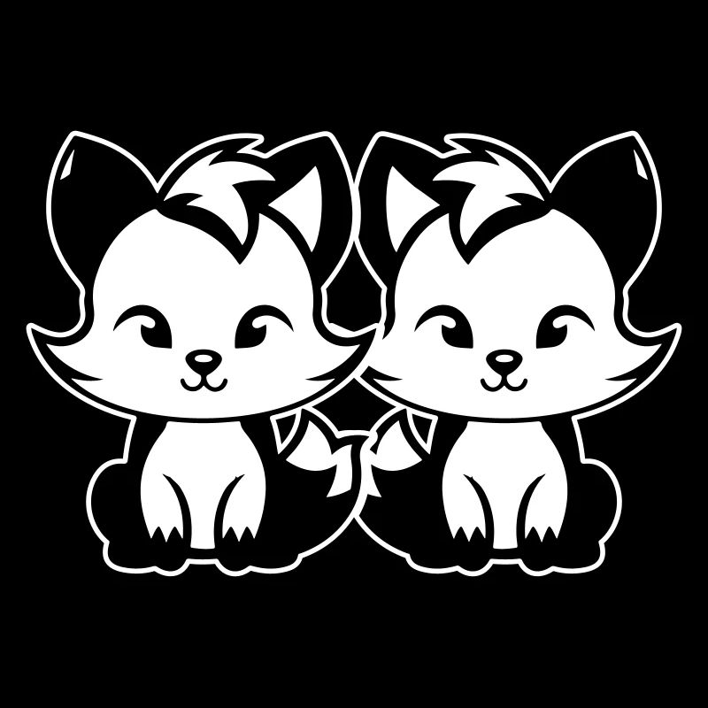 Renard mignon Mignon Bébé