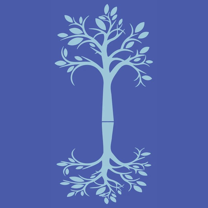 Blue Tree Forest Tree Shadow Cool Silhouette