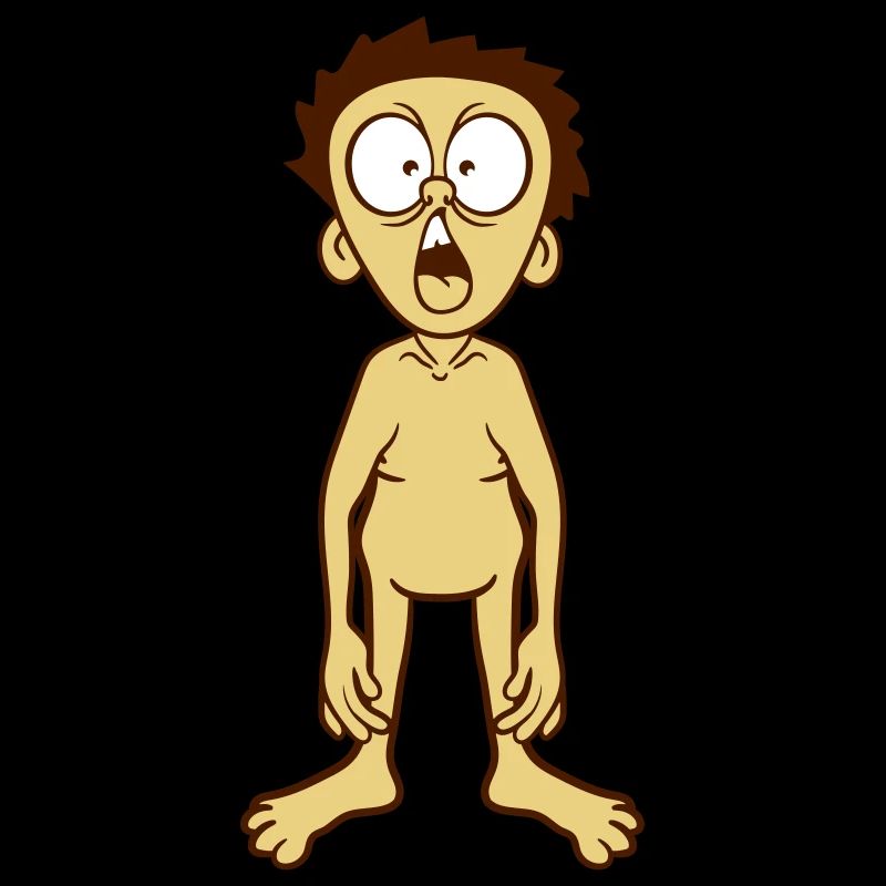 nu peur effrayé choc crier garçon