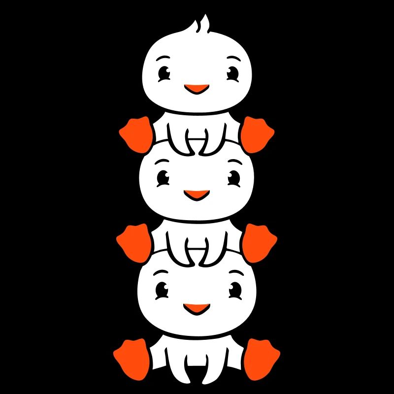 3 Enten Turm Freunde Kinder Huckepack sitzen Kopf