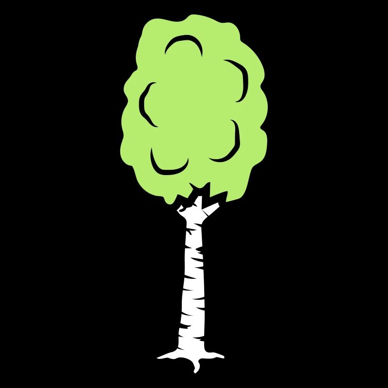 Comic Birch Trees