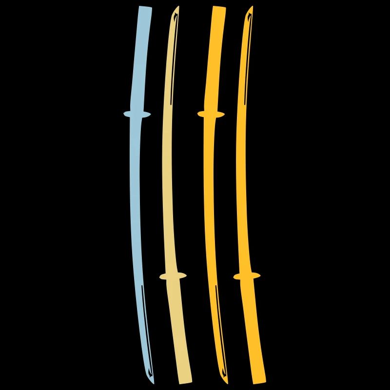 Samurai Japan Katana Ninja Sword retro vector 5