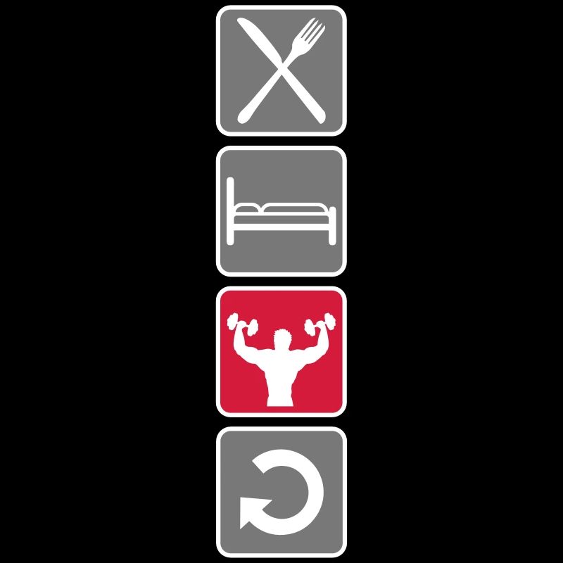 logo vertical manger sommeil train répéter répéter