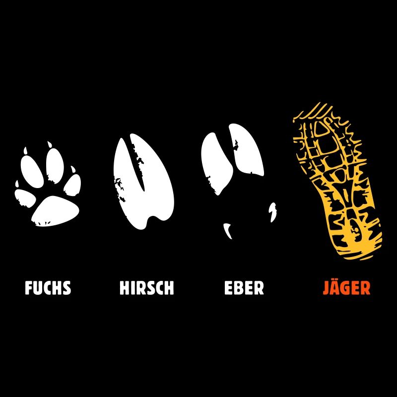 Fox, deer, boar, hunter, footstep, track