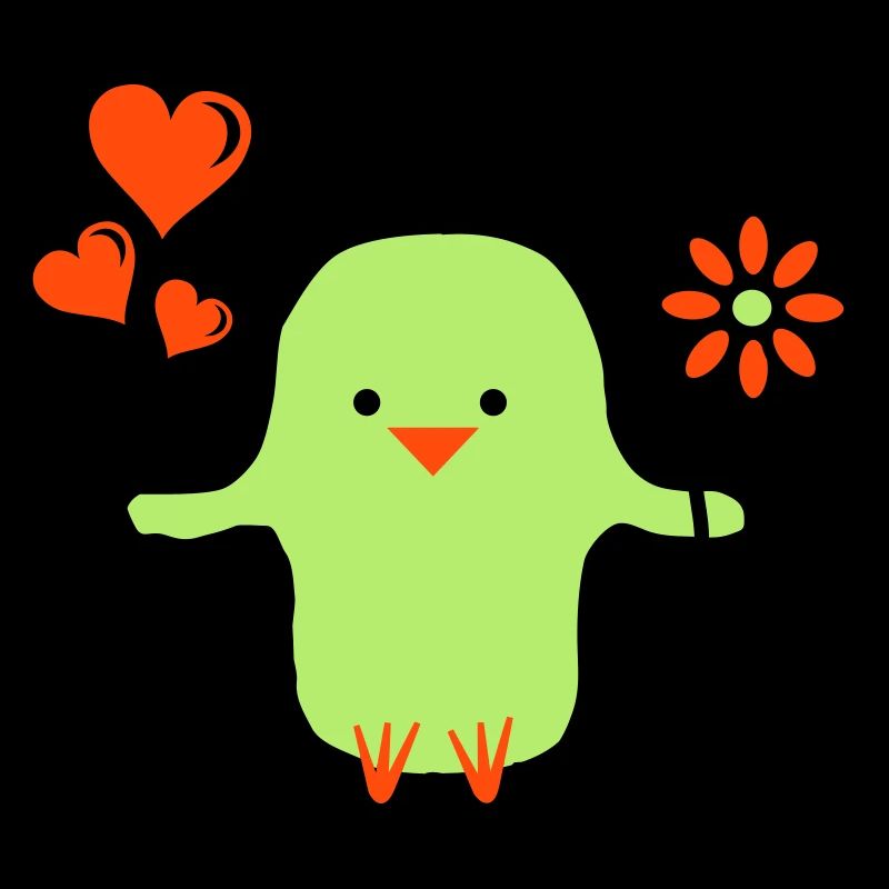 Mignon oiseau amoureux