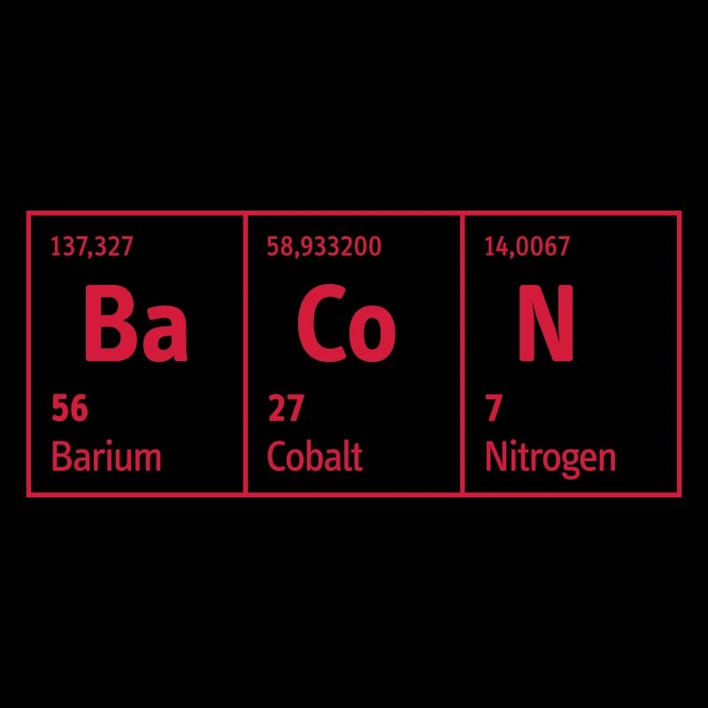 Periodensystem der Elemente Bacon Schinken Fleisch