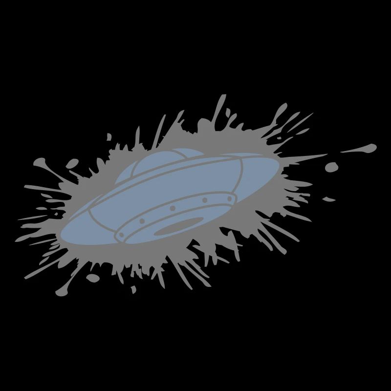 Éclaboussures de couleur Splash UFO Aliens