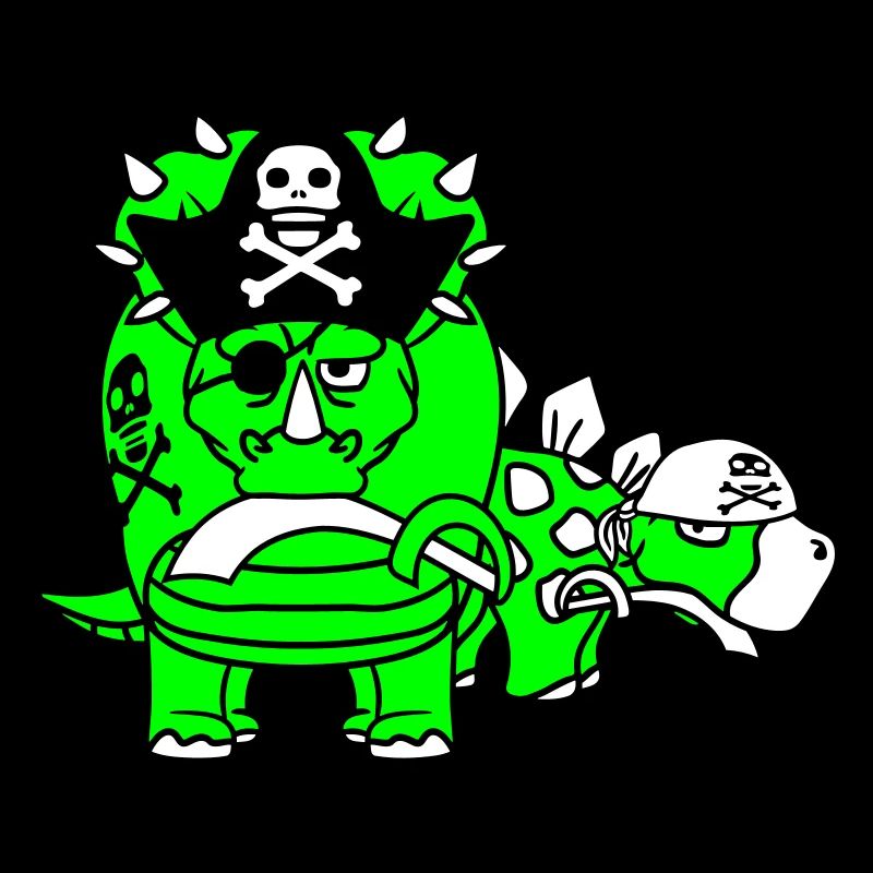 Triceratops Stegosaurus 2 Dinosaure Pirate Dino