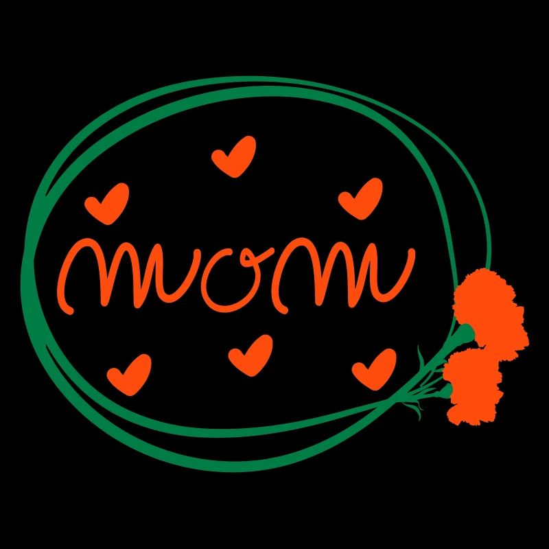 MAMA SCHRIFTZUG MIT NELKEN
