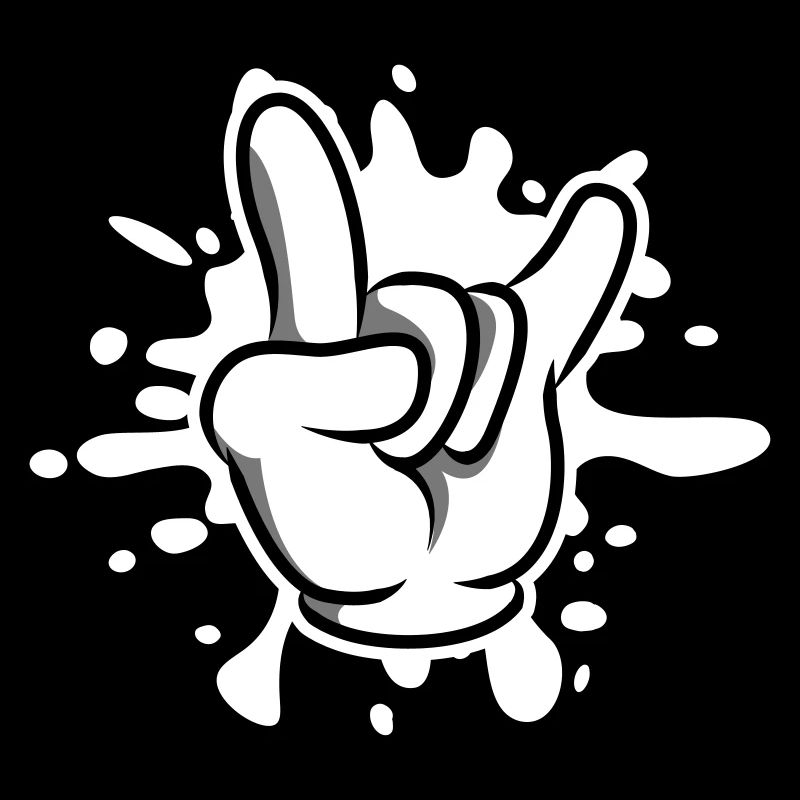 hand party symbol blob