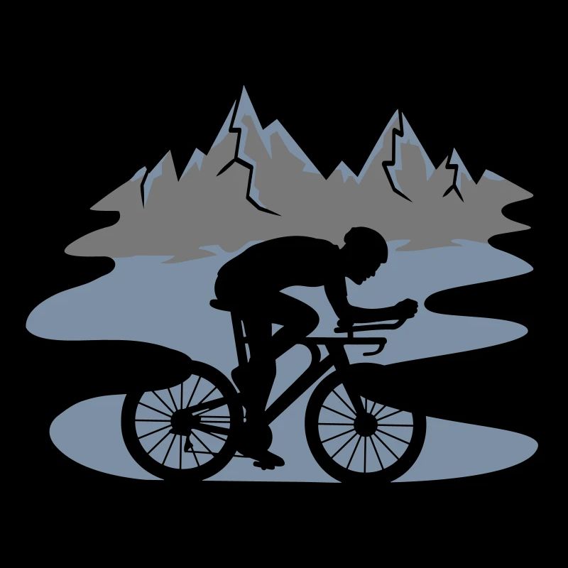 Bicycle Rider Mountains