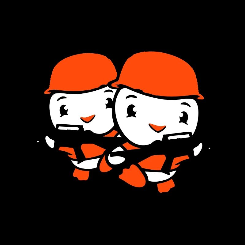 2 Enten Soldat Armee Berufssoldat Helm Waffe rennt