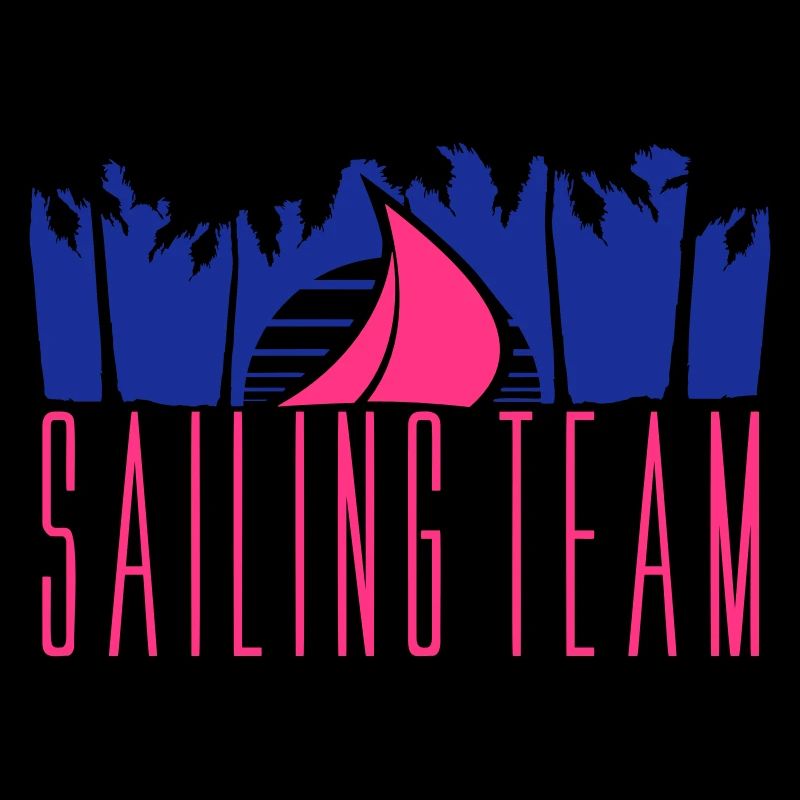 Sailing Team Ship Sun Palm Trees Sunset